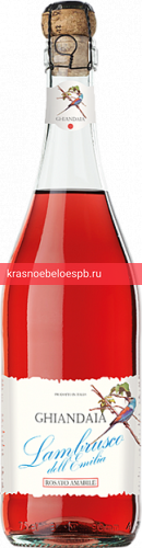 Игристое вино Ghiandaia Lambrusco Emilia Igt Rosato Amabile 0.75 л