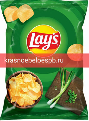 Lay's из натурального картофеля со вкусом молодого зеленого лука